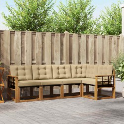 Ensemble de canapés d'extérieur 5 pcs Naturel et Beige 526806526806