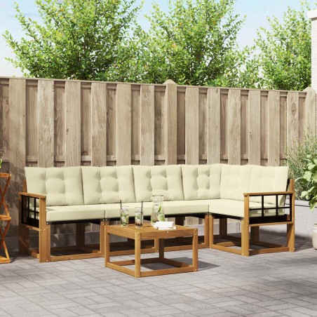 Ensemble de canapés d'extérieur 6 pcs Naturel et Crème 526807526807