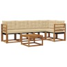 Ensemble de canapés d'extérieur 6 pcs Naturel et Beige 526810526810