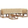 Ensemble de canapés d'extérieur 6 pcs Naturel et Beige 526810526810