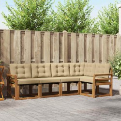 Ensemble de canapés d'extérieur 5 pcs Naturel et Beige 526811526811