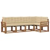 Ensemble de canapés d'extérieur 5 pcs Naturel et Beige 526811526811