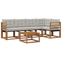 Ensemble de canapés d'extérieur 6 pcs Gris Naturel et Clair 526813526813