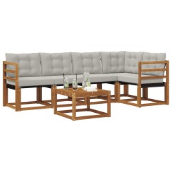 Ensemble de canapés d'extérieur 6 pcs Gris Naturel et Clair 526813526813