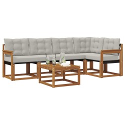 Ensemble de canapés d'extérieur 6 pcs Gris Naturel et Clair 526815526815