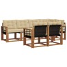 Ensemble de canapés d'extérieur 7 pcs Naturel et Beige 526819526819
