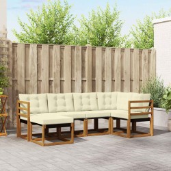 Ensemble de canapés d'extérieur 6 pcs Naturel et Crème 526823526823