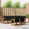 Ensemble de canapés d'extérieur 7 pcs Naturel et Noir 526826526826