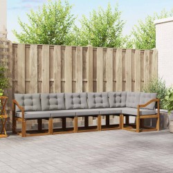 Ensemble de canapés d'extérieur 6 pcs Gris Naturel et Clair 526828526828