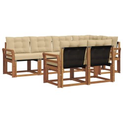 Ensemble de canapés d'extérieur 7 pcs Naturel et Beige 526829526829