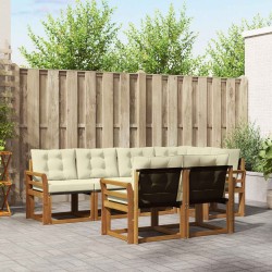 Ensemble de canapés d'extérieur 7 pcs Naturel et Crème 526831526831