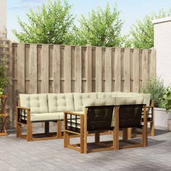 Ensemble de canapés d'extérieur 7 pcs Naturel et Crème 526832526832