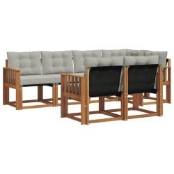Ensemble de canapés d'extérieur 7 pcs Gris Naturel et Clair 526834526834