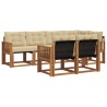 Ensemble de canapés d'extérieur 7 pcs Naturel et Beige 526836526836