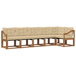 Ensemble de canapés d'extérieur 6 pcs Naturel et Beige 526837526837