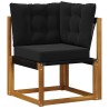 Ensemble de canapés d'extérieur 7 pcs Naturel et Noir 526838526838