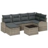 Ensemble de Canapés avec coussin 7 pcs Gris polyrotin 526839526839