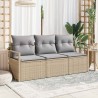 Ensemble de canapé de jardin 3 pcs Beige et Gris clair 526880526880