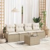 Ensemble de Canapés avec coussin 5 pcs Beige et crème polyrotin 526881526881