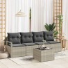 Ensemble de Canapés 5 pcs Gris clair et gris foncé polyrotin 526885526885