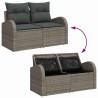 Ensemble de Canapés avec coussin 6 pcs Gris polyrotin 526894526894