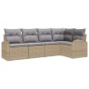 Ensemble de canapé de jardin 5 pcs Beige et Gris clair 526910526910