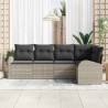 Ensemble de canapé de jardin 5 pcs Gris clair polyrotin 526932526932