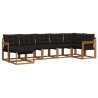 Ensemble de canapés d'extérieur 7 pcs Naturel et Noir 526938526938