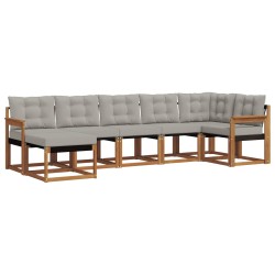 Ensemble de canapés d'extérieur 7 pcs Gris Naturel et Clair 526939526939