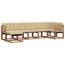 Ensemble de canapés d'extérieur 7 pcs Naturel et Beige 526940526940