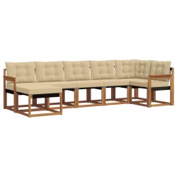 Ensemble de canapés d'extérieur 7 pcs Naturel et Beige 526941526941