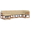Ensemble de canapés d'extérieur 7 pcs Naturel et Beige 526941526941