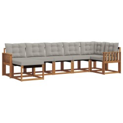 Ensemble de canapés d'extérieur 7 pcs Gris Naturel et Clair 526946526946