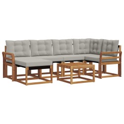 Ensemble de canapés d'extérieur 7 pcs Gris Naturel et Clair 526949526949