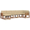 Ensemble de canapés d'extérieur 7 pcs Naturel et Beige 526956526956