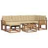 Ensemble de canapés d'extérieur 7 pcs Naturel et Beige 526959526959