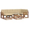Ensemble de canapés d'extérieur 7 pcs Naturel et Beige 526959526959