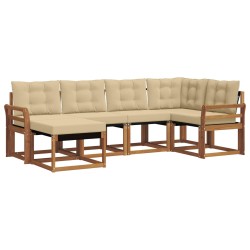 Ensemble de canapés d'extérieur 6 pcs Naturel et Beige 526960526960