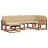 Ensemble de canapés d'extérieur 6 pcs Naturel et Beige 526960526960