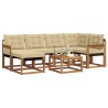 Ensemble de canapés d'extérieur 7 pcs Naturel et Beige 526961526961