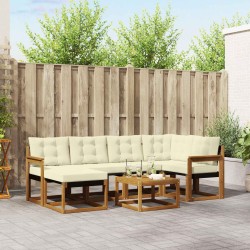 Ensemble de canapés d'extérieur 7 pcs Naturel et Crème 526964526964