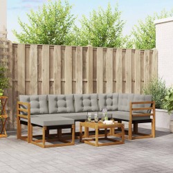 Ensemble de canapés d'extérieur 7 pcs Gris Naturel et Clair 526967526967