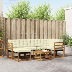 Ensemble de canapés d'extérieur 7 pcs Naturel et Crème 526968526968