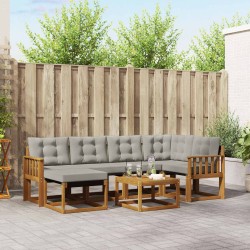 Ensemble de canapés d'extérieur 7 pcs Gris Naturel et Clair 526974526974