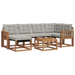 Ensemble de canapés d'extérieur 7 pcs Gris Naturel et Clair 526974526974