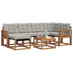 Ensemble de canapés d'extérieur 7 pcs Gris Naturel et Clair 526974526974