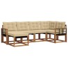 Ensemble de canapés d'extérieur 6 pcs Naturel et Beige 526976526976