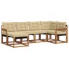 Ensemble de canapés d'extérieur 6 pcs Naturel et Beige 526979526979