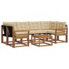 Ensemble de canapés d'extérieur 7 pcs Naturel et Beige 526985526985