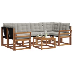 Ensemble de canapés d'extérieur 7 pcs Gris Naturel et Clair 526986526986